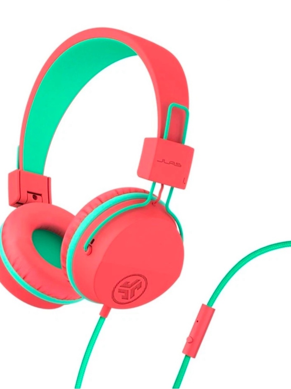 JLAB Coral & Teal On-Ear Headphones - Vibrant Coral/Teal